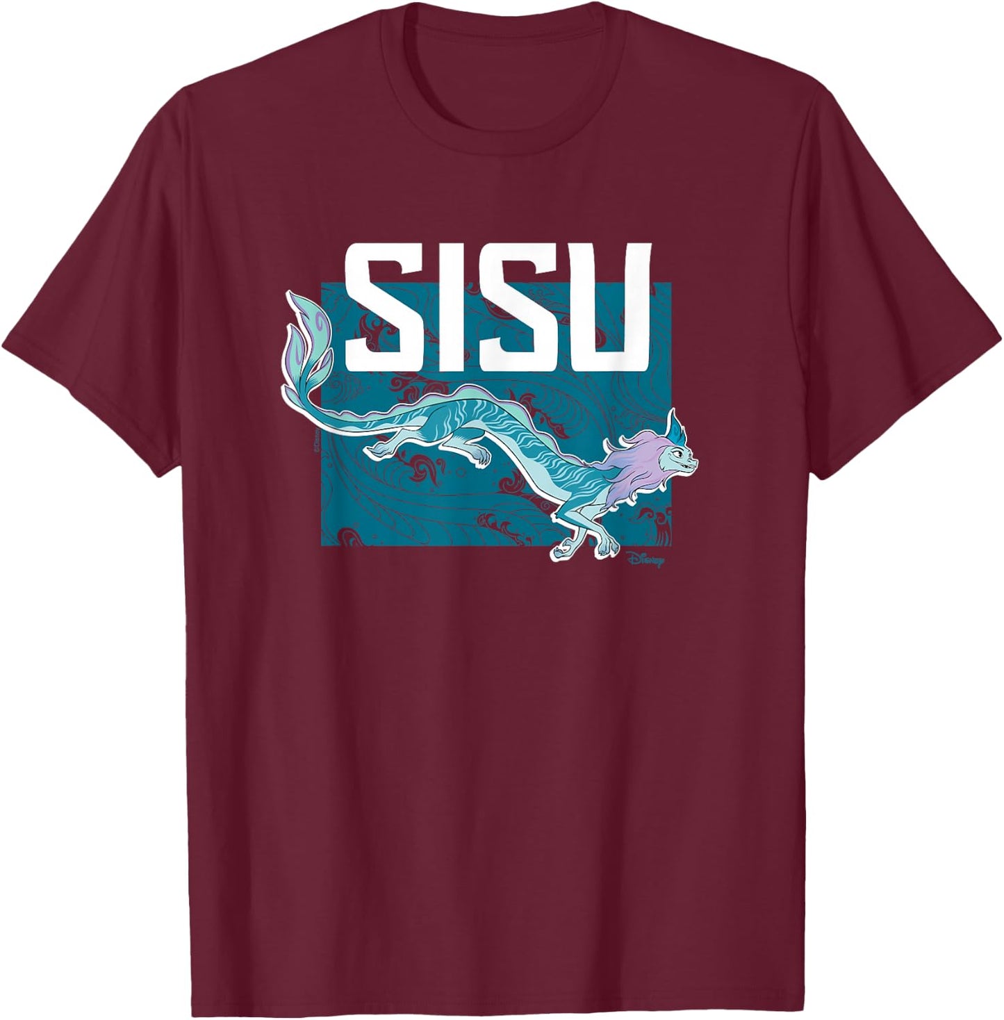 Raya and the Last Dragon - Sisu Water Pattern T-Shirt - T-Shirt | Maroon
