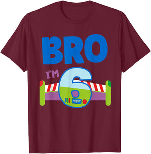 6th Birthday Boy Toy Lover Bro I'm 6 Year Old Story Party T-Shirt - T-Shirt | Maroon