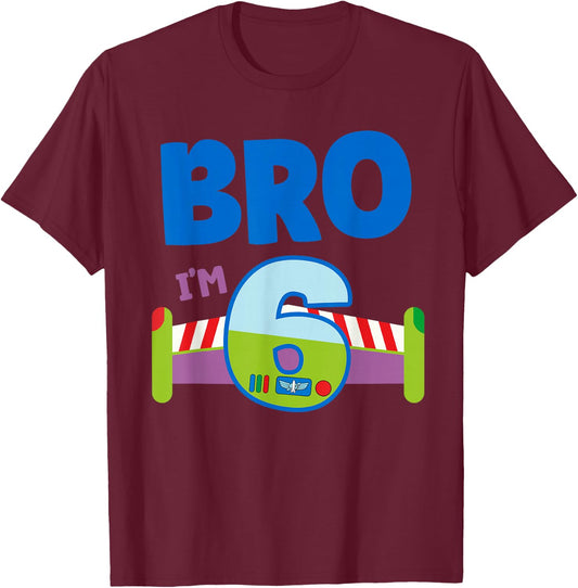 6th Birthday Boy Toy Lover Bro I'm 6 Year Old Story Party T-Shirt - T-Shirt | Maroon