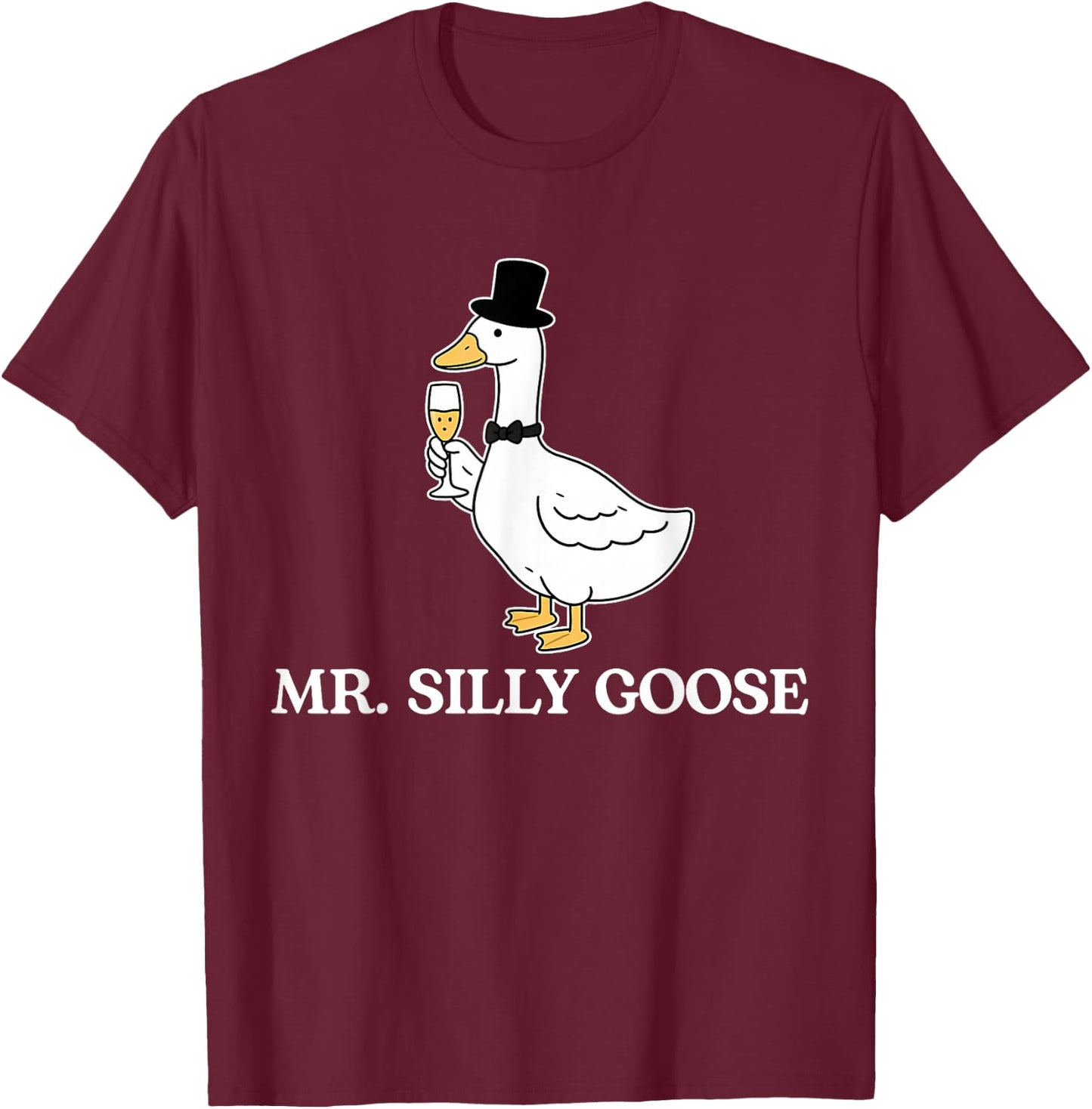 Mr. Silly Groom Goose Couple Matching Wedding Funny Men T-Shirt - T-Shirt | Maroon