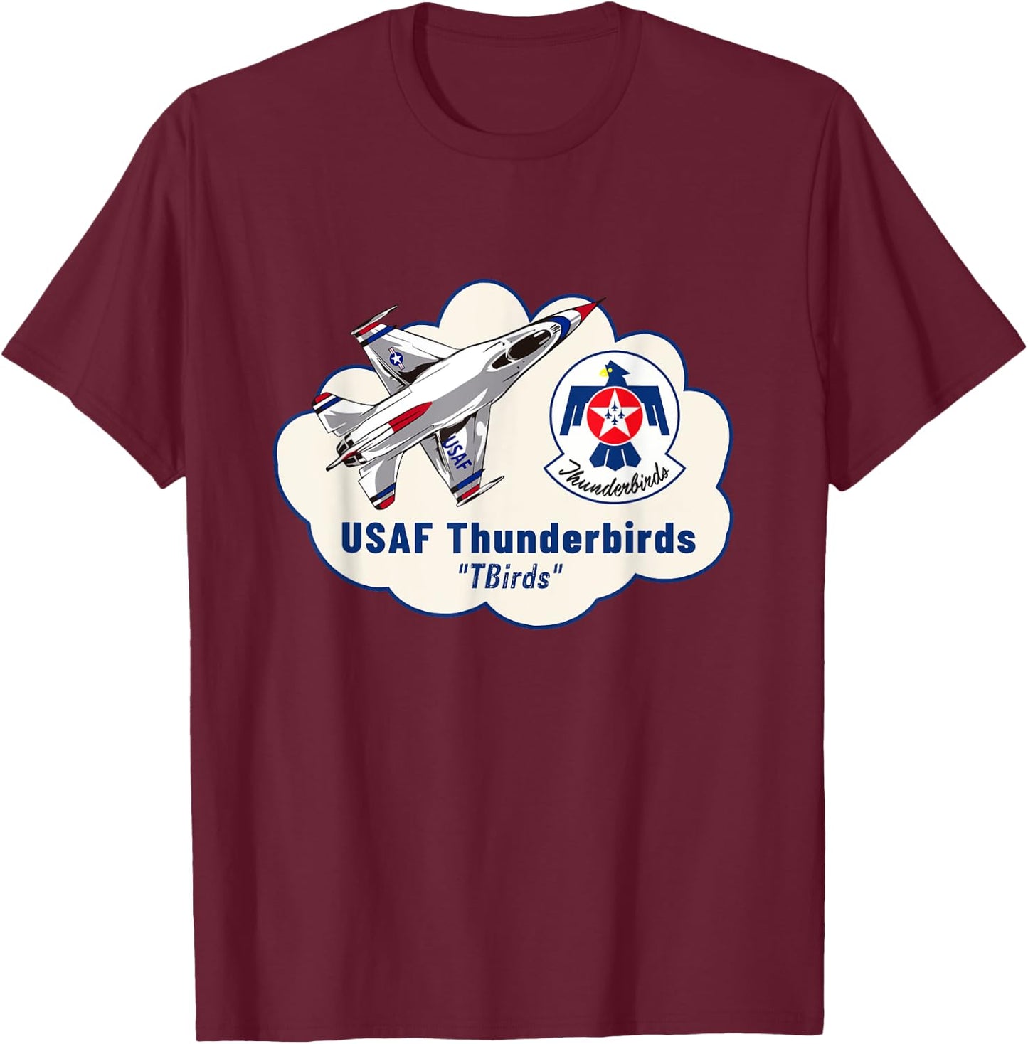 USAF Thunderbirds Air Force 57th Wing Gift T-Shirt - T-Shirt | Maroon