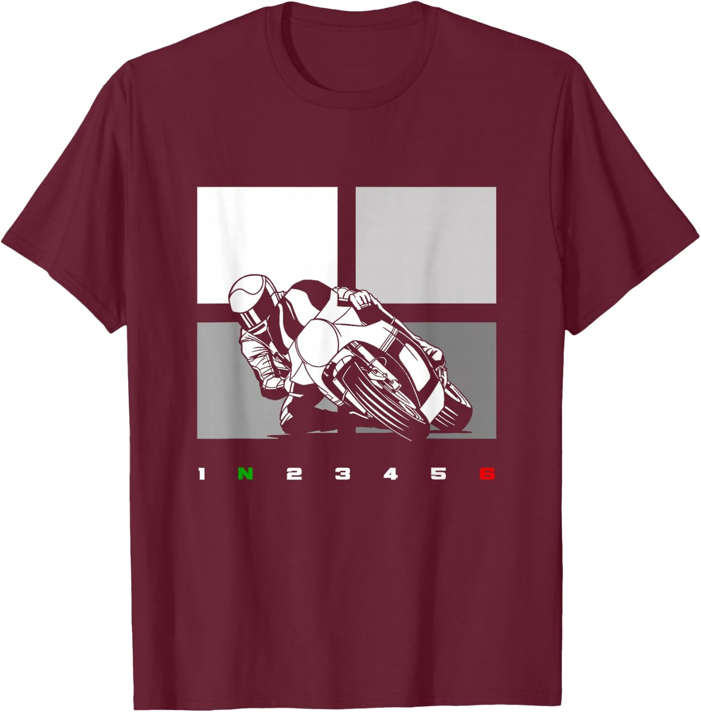 Motorcycle Clothing - Biker Motorcycle T-Shirt - T-Shirt | Maroon