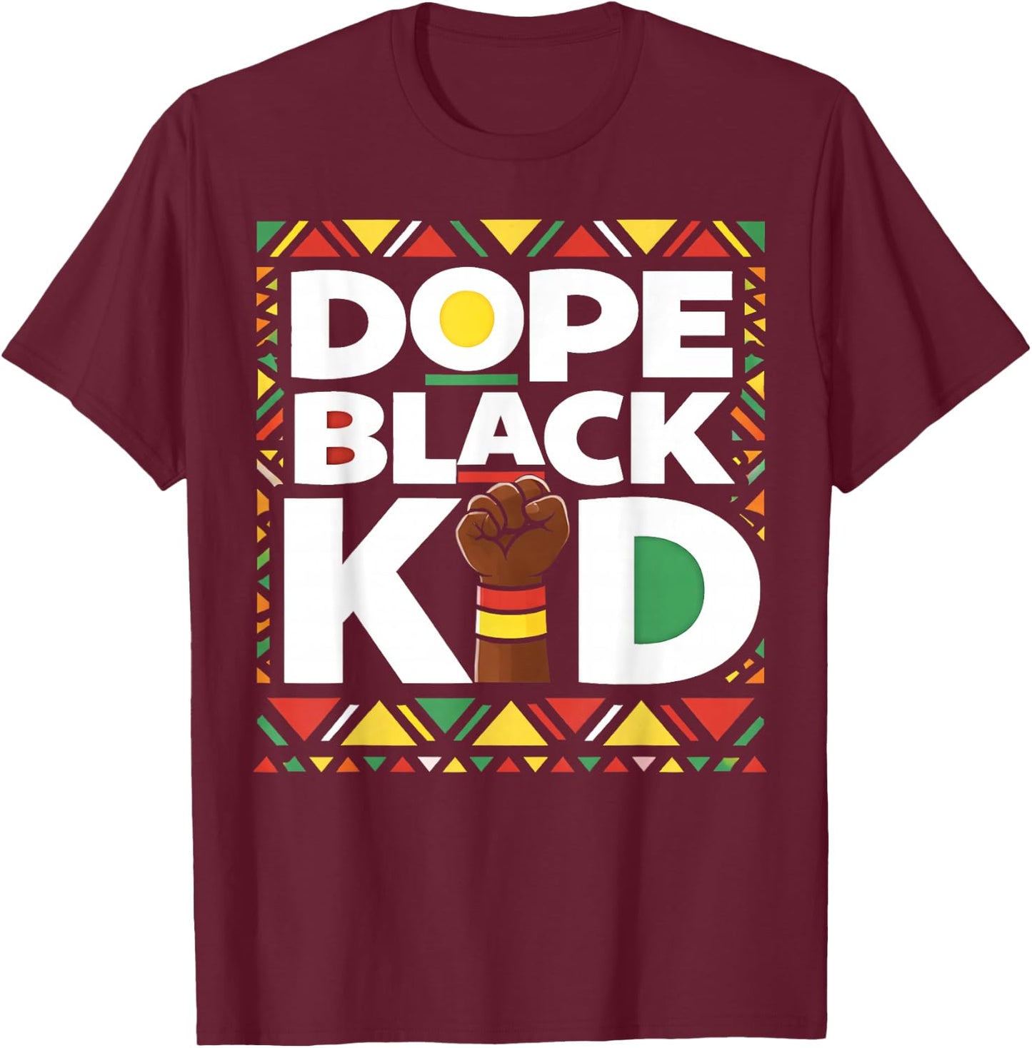 Dope Black Kid Pride Culture Juneteenth Black History T-Shirt - T-Shirt | Maroon