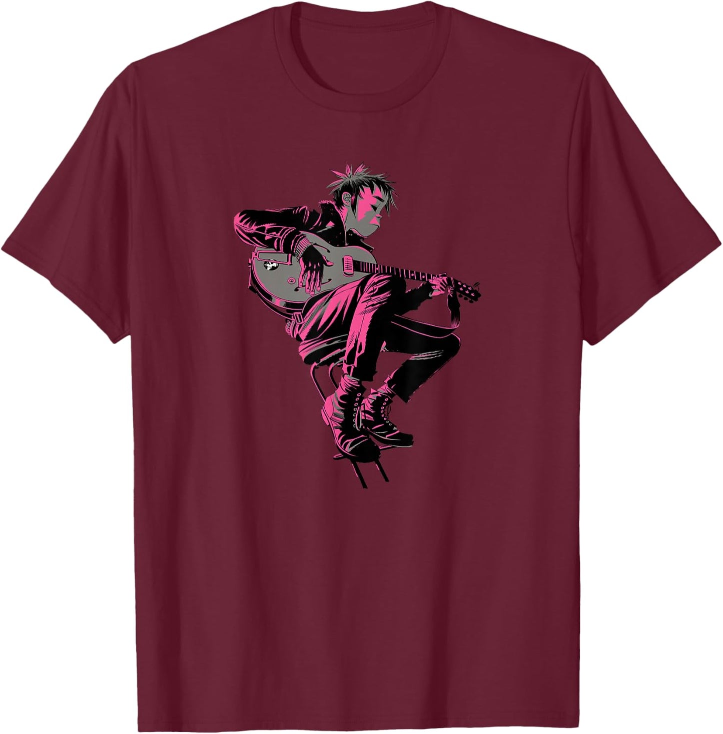 Gorillaz 2D Unwarped T-Shirt - T-Shirt | Maroon