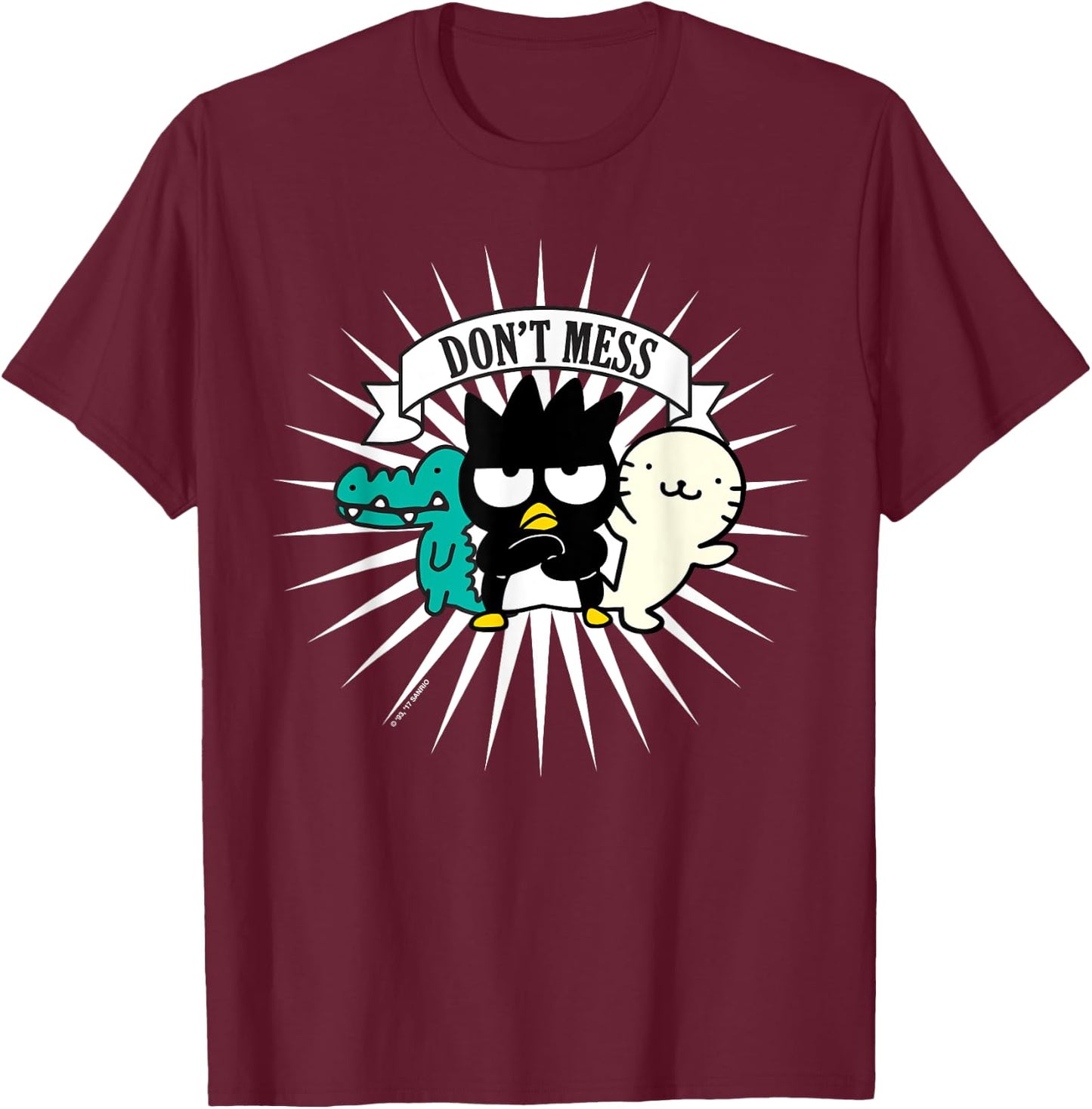 Badtz - Maru and Friends "Don't Mess" Shirt T-Shirt - T-Shirt | Maroon