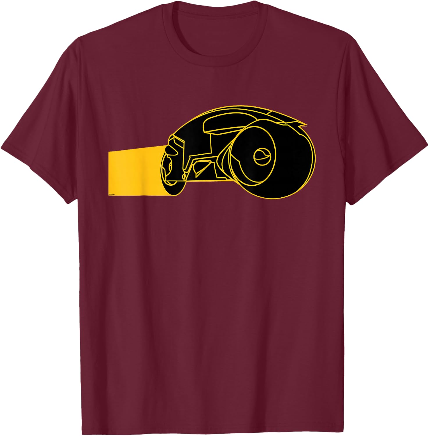 Disney TRON Original 1982 Movie Game Grid Light Cycle , black T-Shirt - T-Shirt | Maroon