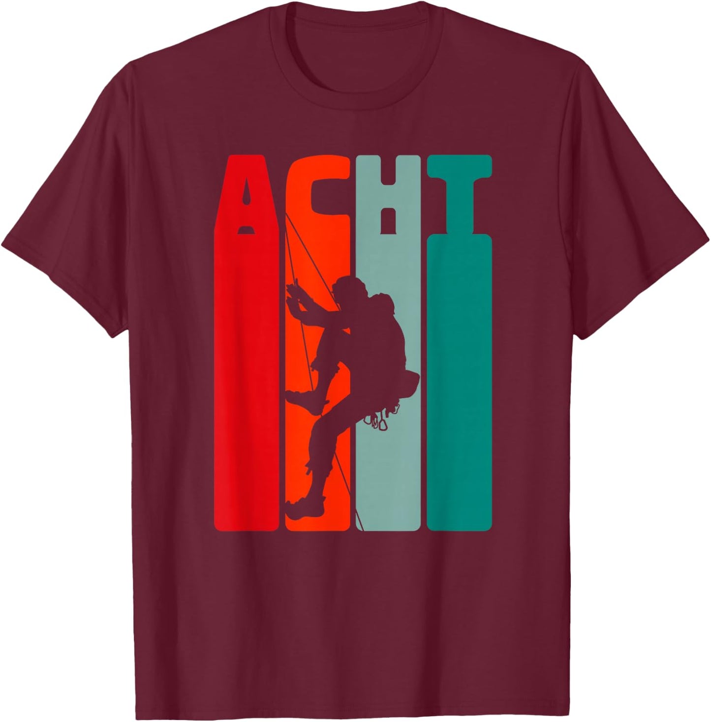 Climbing Boulderer 8 Years Boys Climbing 8th Birthday , black T-Shirt - T-Shirt | Maroon