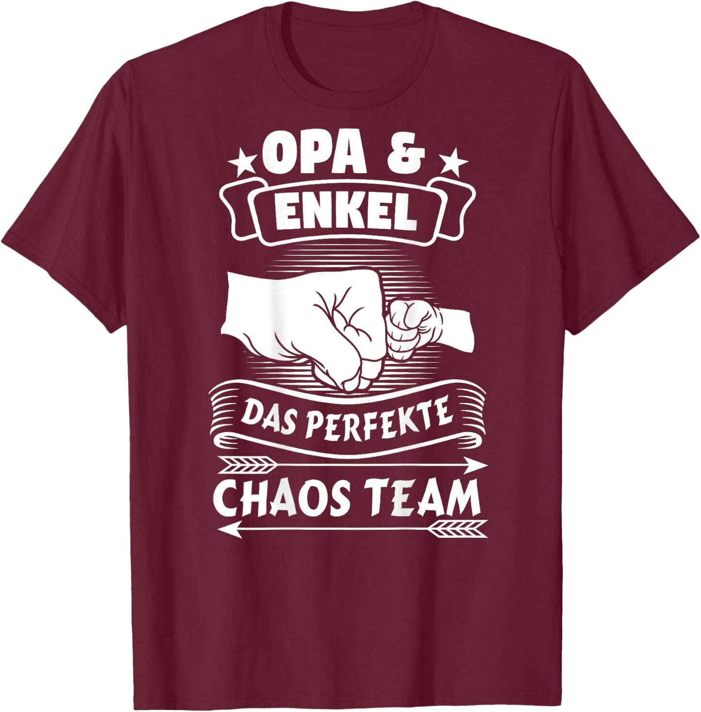Opa & Enkel Das perfekte Chaos Team Partnerlook Großvater T-Shirt - T-Shirt | Maroon