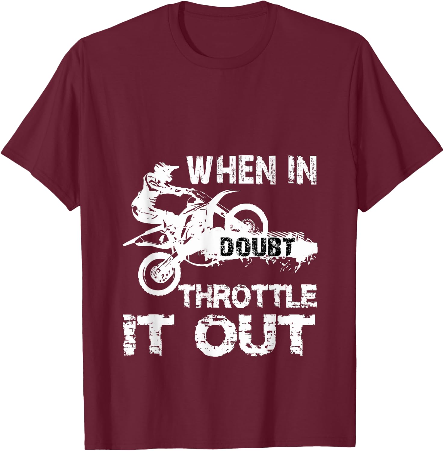 Dirt Bike MotoCross Biker Riding Motorcycle Gift T-Shirt - T-Shirt | Maroon