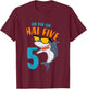 Children's Birthday Shirt 5 Years Gib mir Hai Five Boy 5th Birthday , black T-Shirt - T-Shirt | Maroon