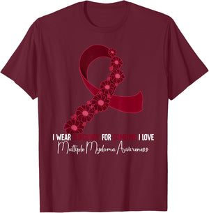 Multiple Myeloma Awareness T-Shirt - T-Shirt | Maroon