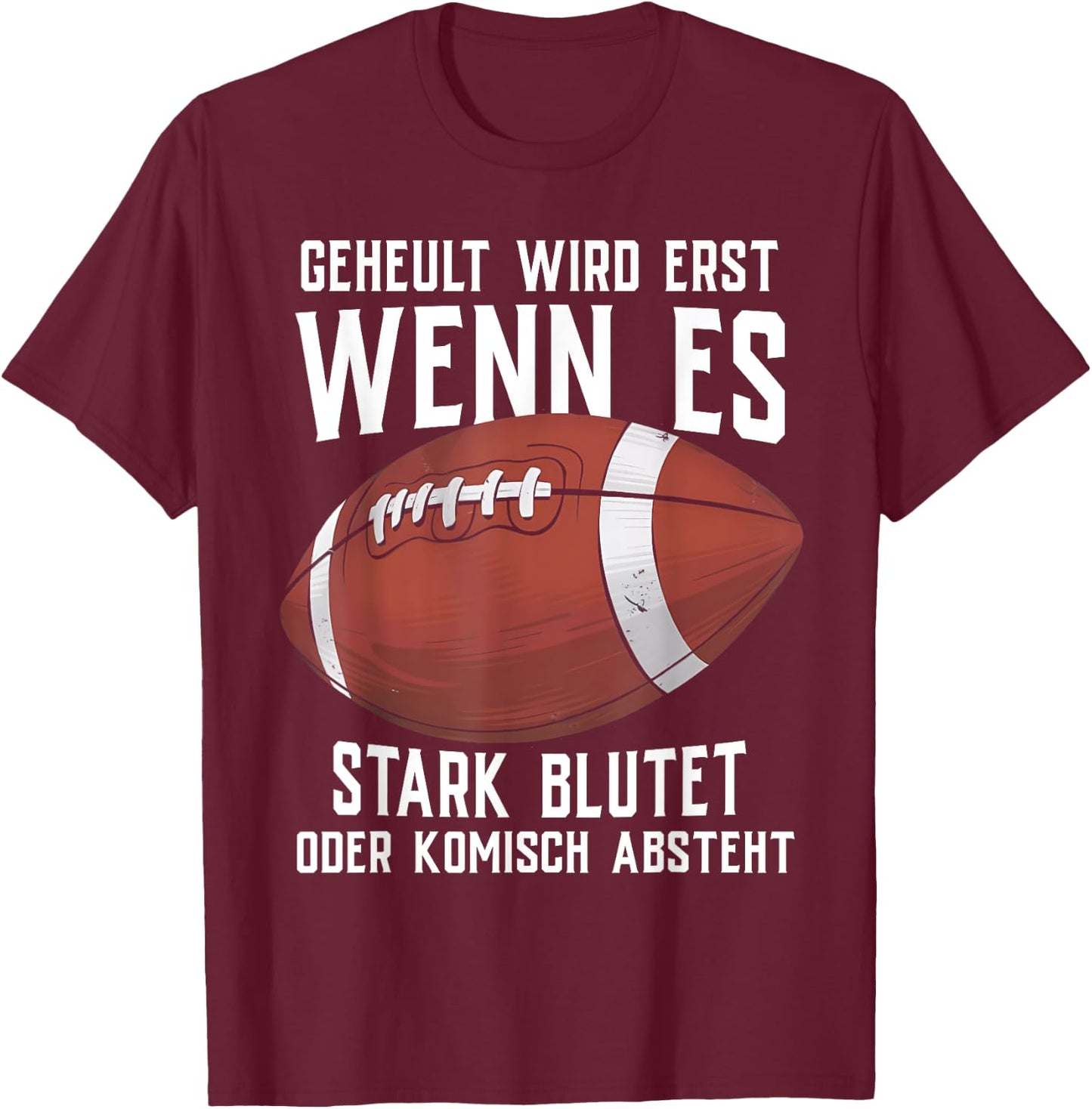 American Football Men's Children's Football Player , black T-Shirt - T-Shirt | Maroon