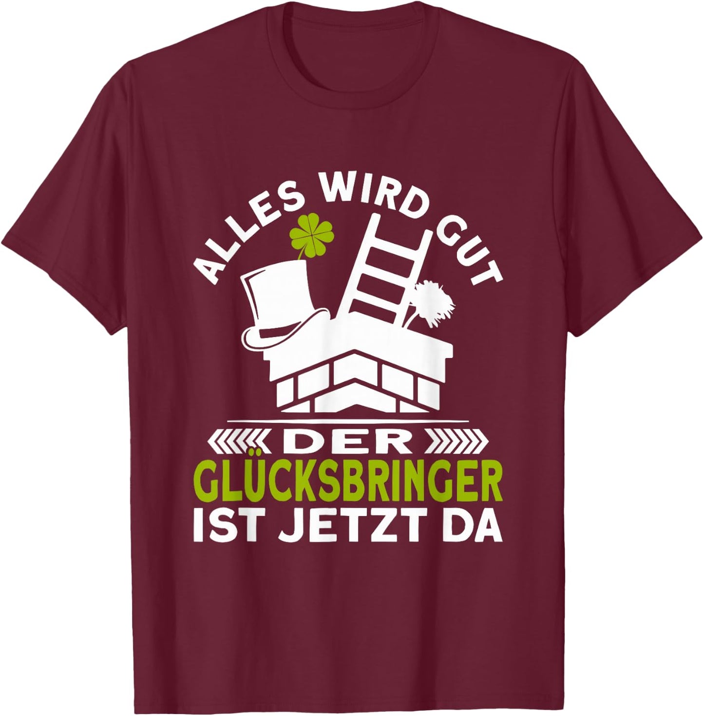 Chimney Sweeper with Chimney Sweep, black T-Shirt - T-Shirt | Maroon