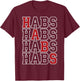 Habs Vintage Design Men Women Kids T-Shirt - T-Shirt | Maroon