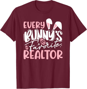 Realtor Easter Real Estate Agent T-Shirt - T-Shirt | Maroon