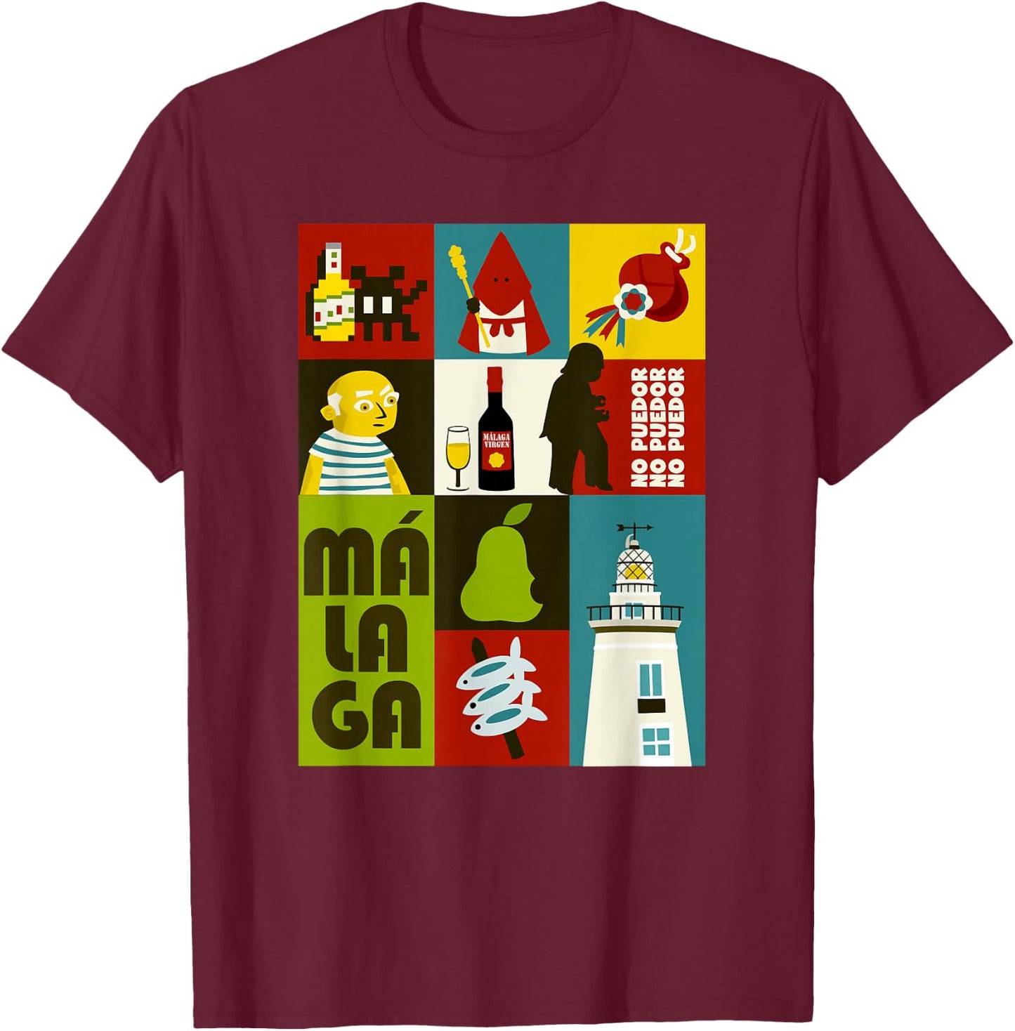 Souvenir Malaga T-Shirt - T-Shirt | Maroon