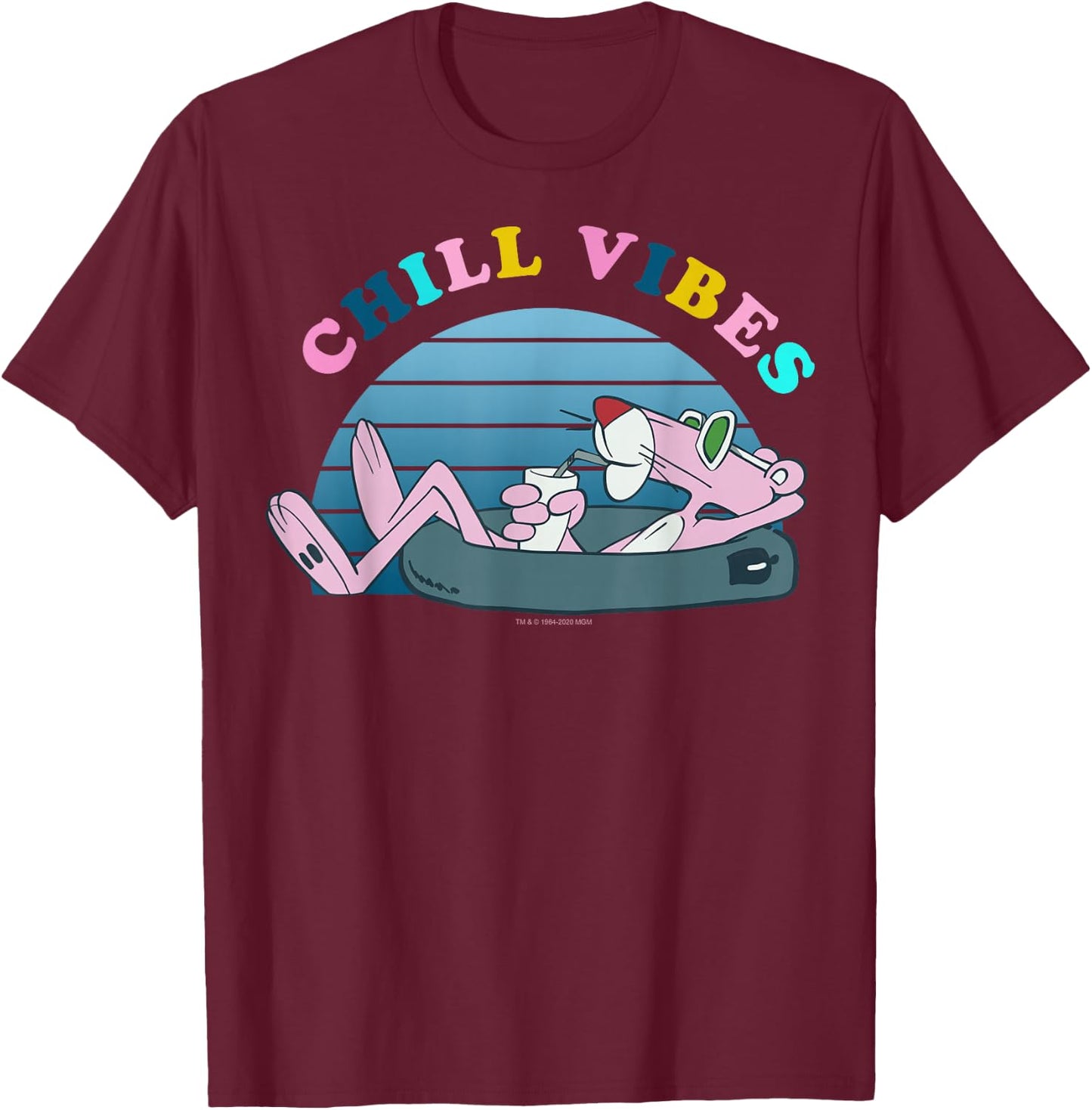 The Pink Panther Chill Vibes T-Shirt - T-Shirt | Maroon