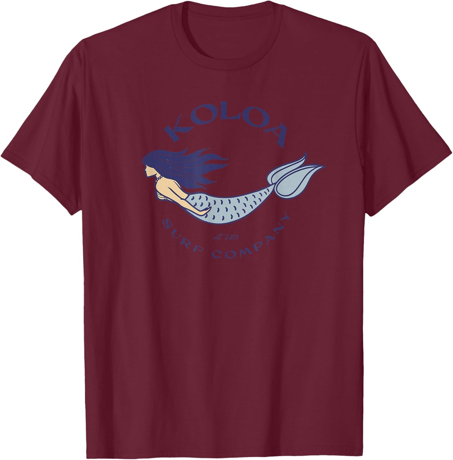 Koloa Surf Mermaid Logo Graphic T-Shirt - T-Shirt | Maroon