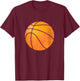 Basketball T Shirt With Basketball Terms On Them T-Shirt - T-Shirt | Maroon