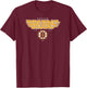 Boston Bruins Laser Black Officially Licensed T-Shirt - T-Shirt | Maroon