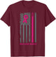 Breast Cancer Shirts American Flag Breast Cancer Awareness T-Shirt - T-Shirt | Maroon