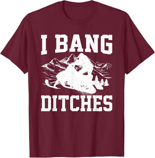Snowmobile Art Women Snowmobiling Snowmobile Lover T-Shirt - T-Shirt | Maroon