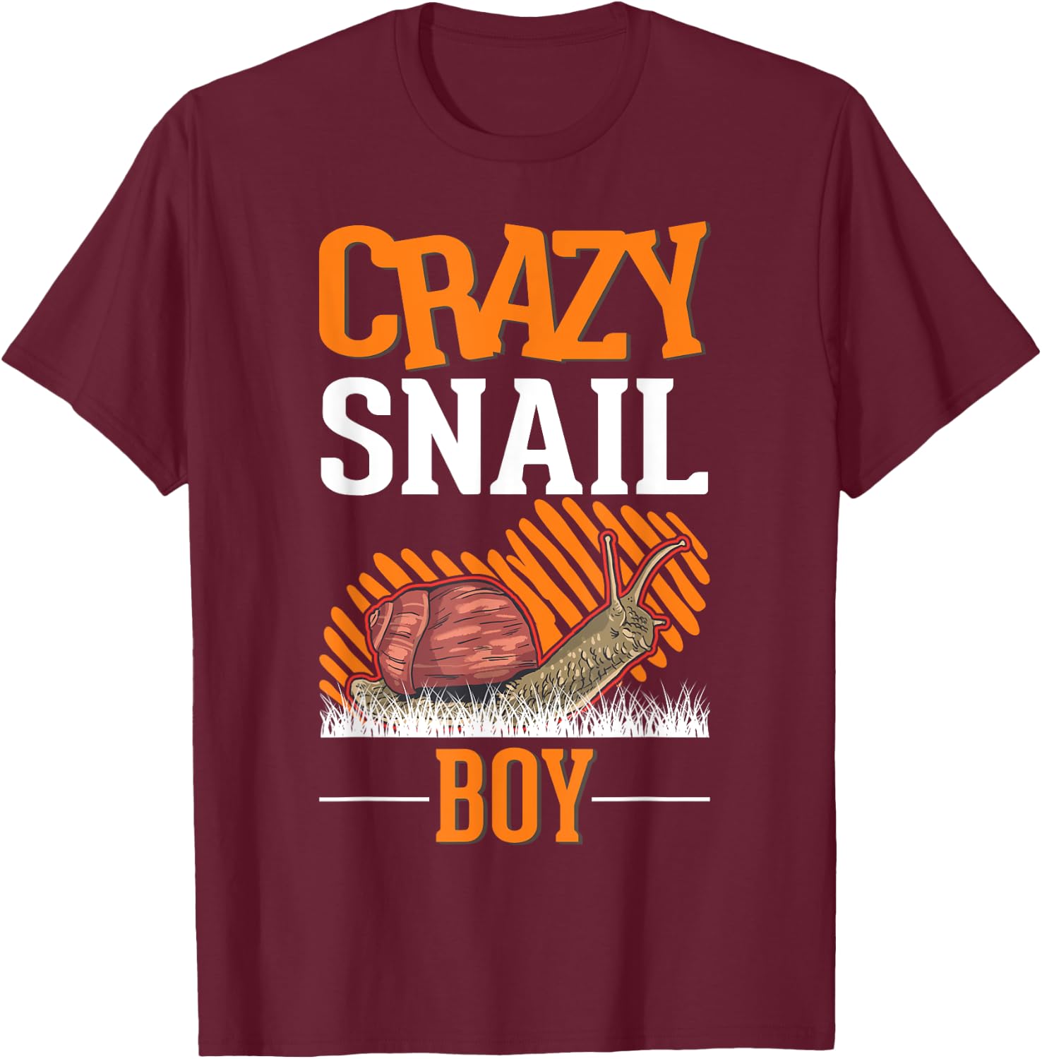 Crazy Snail Boy T-Shirt - T-Shirt | Maroon