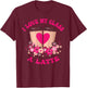 I Love My Class A Latte Coffee Teacher 100th Day Of School T-Shirt - T-Shirt | Maroon