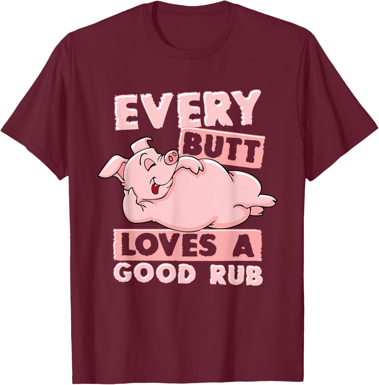 BBQ Pig Grill Shirt Chef Barbecue Pulled Pork Steak BBQ T-Shirt - T-Shirt | Maroon
