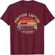 Vintage Pontoon Captain Sunset Funny Pontoon Boat Owner T-Shirt - T-Shirt | Maroon