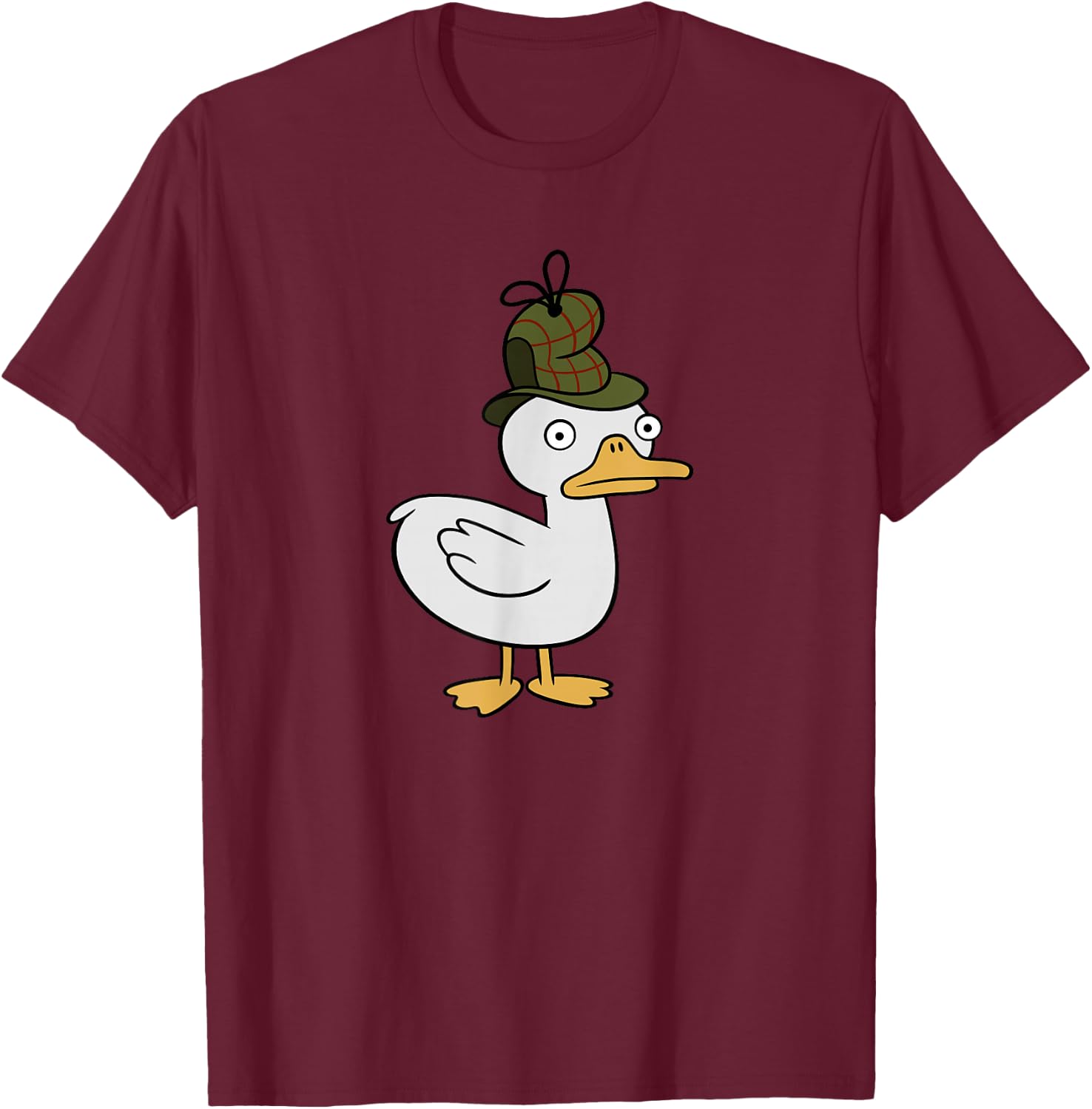 Disney Channel Gravity Falls Duck-Tective , Black, S T-Shirt - T-Shirt | Maroon