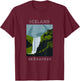 Iceland Skogafoss Waterfall Travel T-Shirt - T-Shirt | Maroon