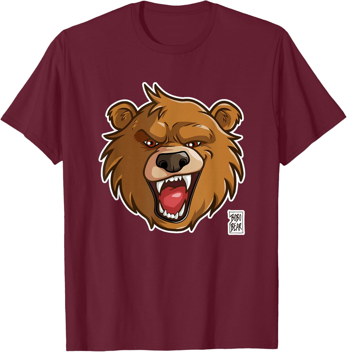 Bobo Loves Groaning , Black, S T-Shirt - T-Shirt | Maroon