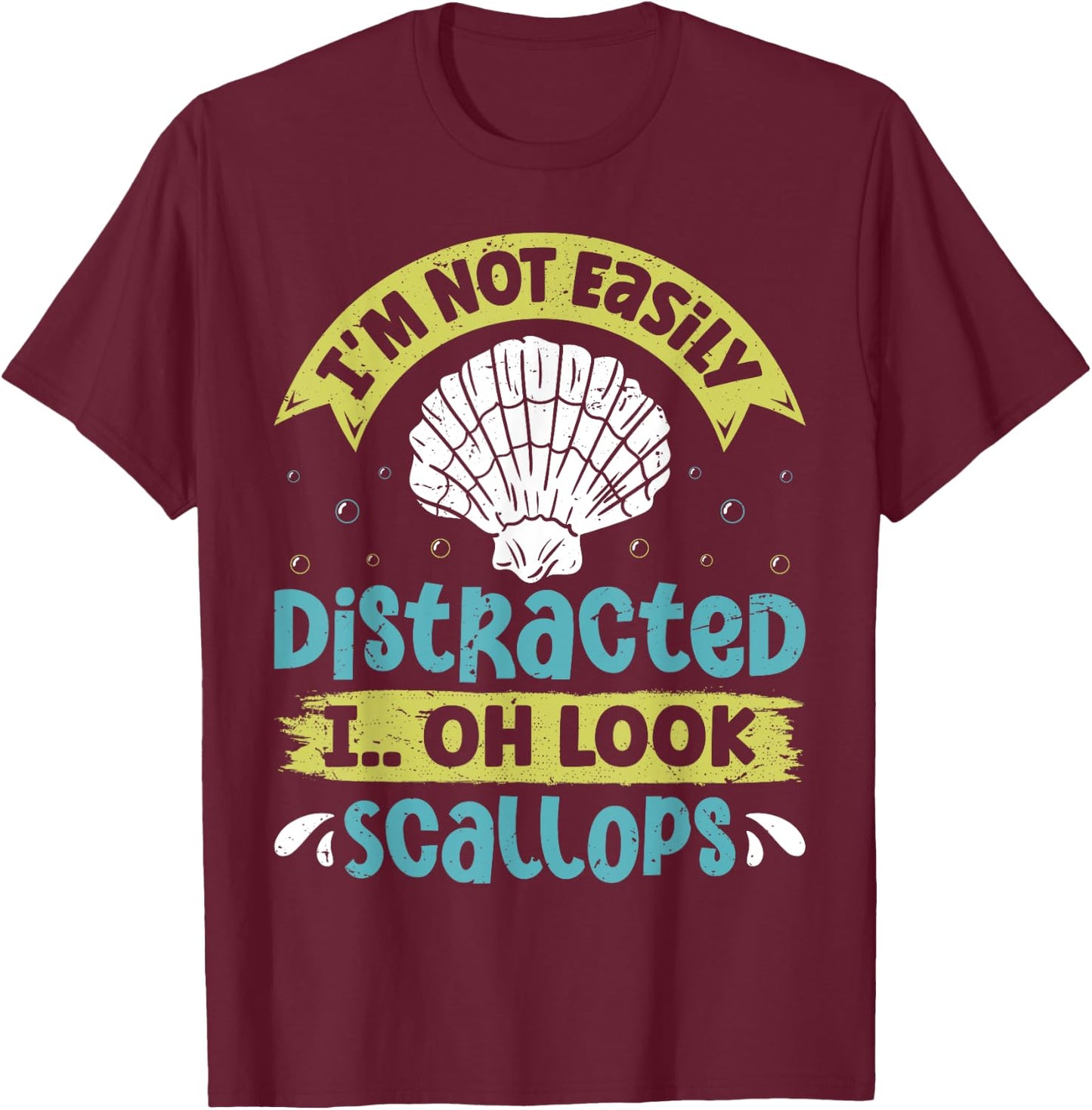 Scallop Hunting for Scalloping T-Shirt - T-Shirt | Maroon