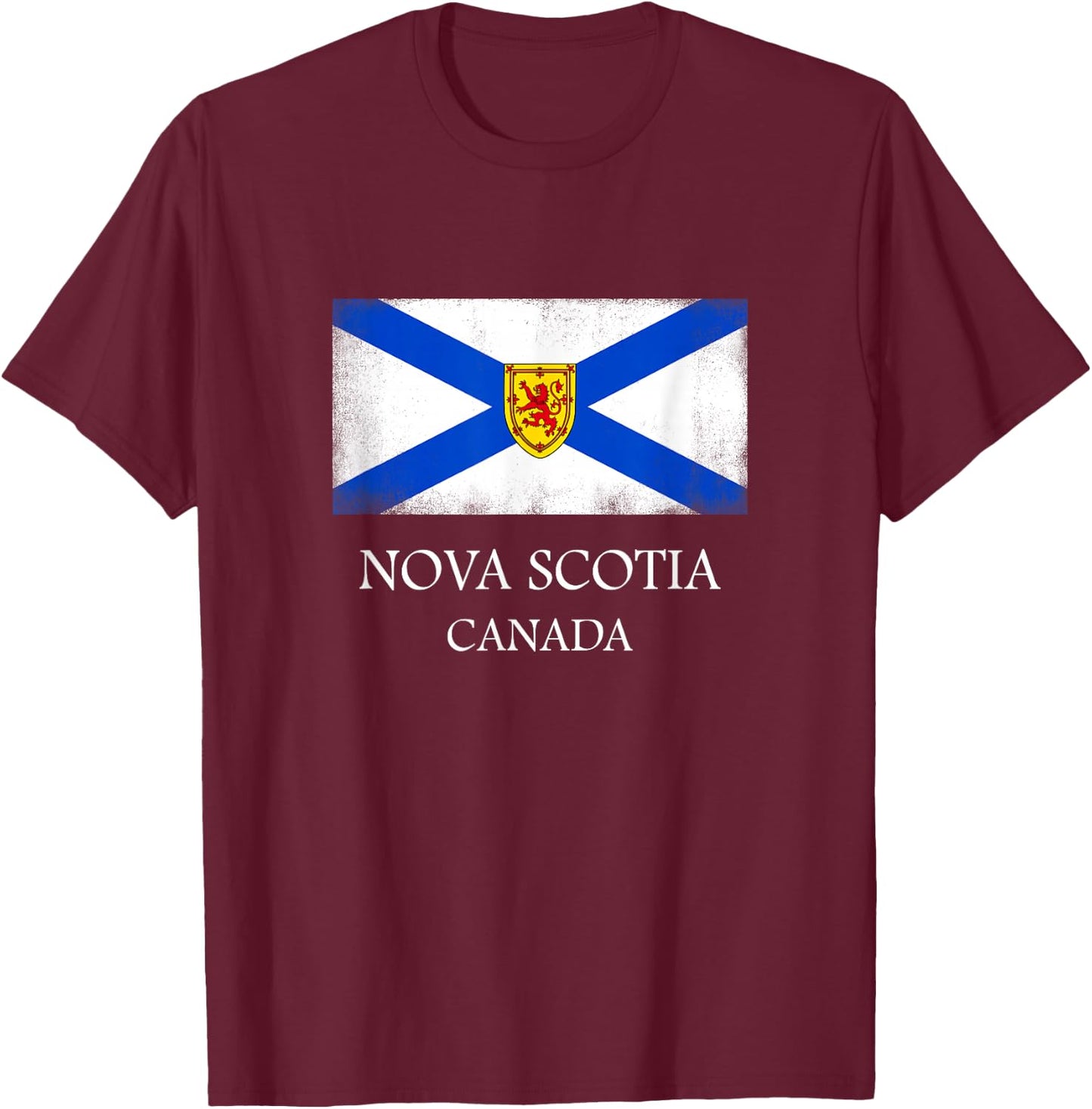 Nova Scotia T Shirt Canada Province Flag T-Shirt - T-Shirt | Maroon
