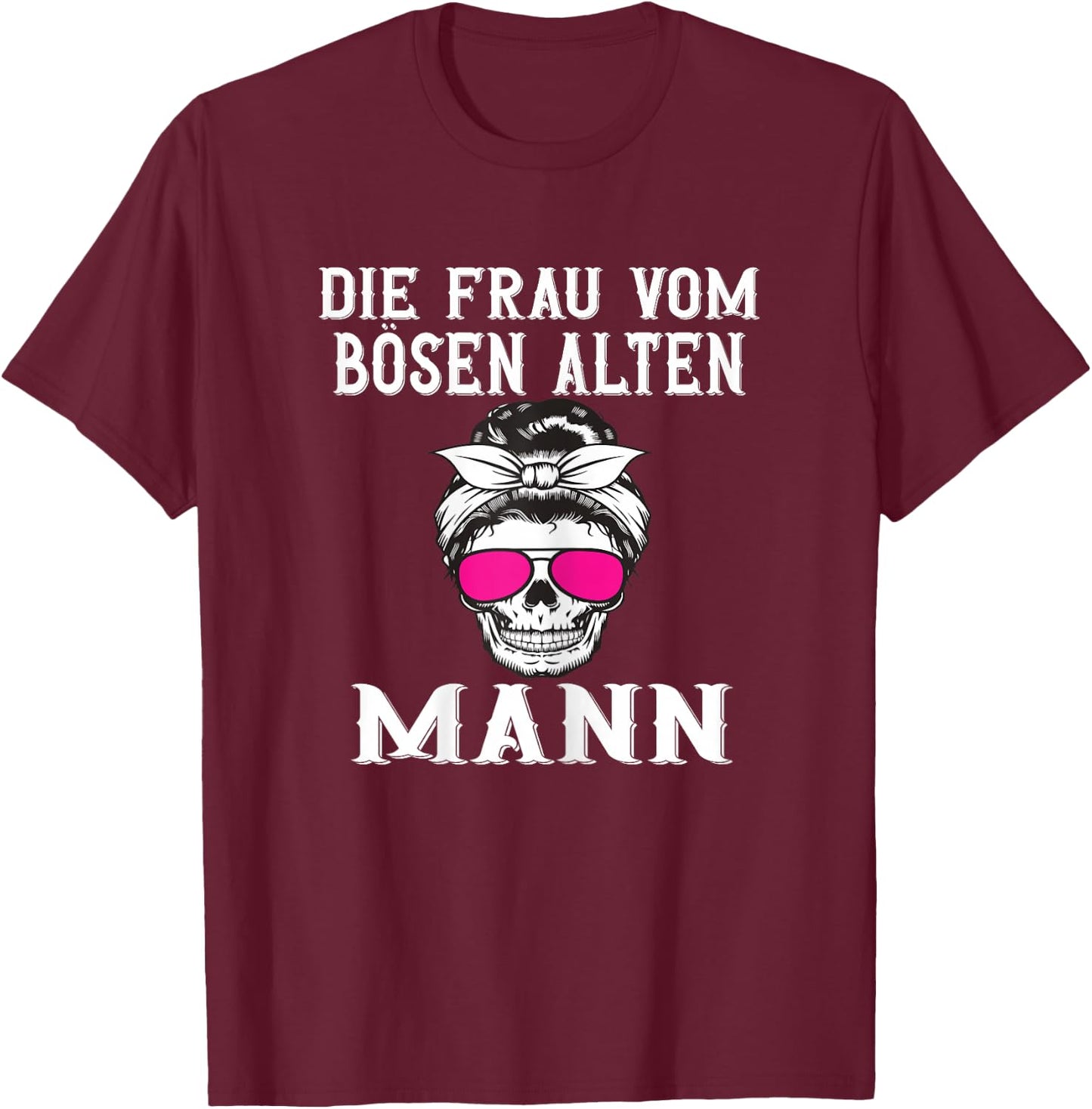 Woman from Evil Old Man Evil Old Woman Halloween Party , black T-Shirt - T-Shirt | Maroon