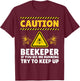 Best Beekeeper Art Women Bee Hive Lover Beekeeping T-Shirt - T-Shirt | Maroon