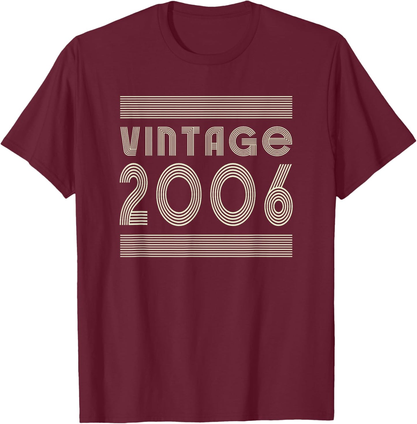 Vintage 2006 T Shirts Retro Funny 2006 Birthday T-Shirt - T-Shirt | Maroon