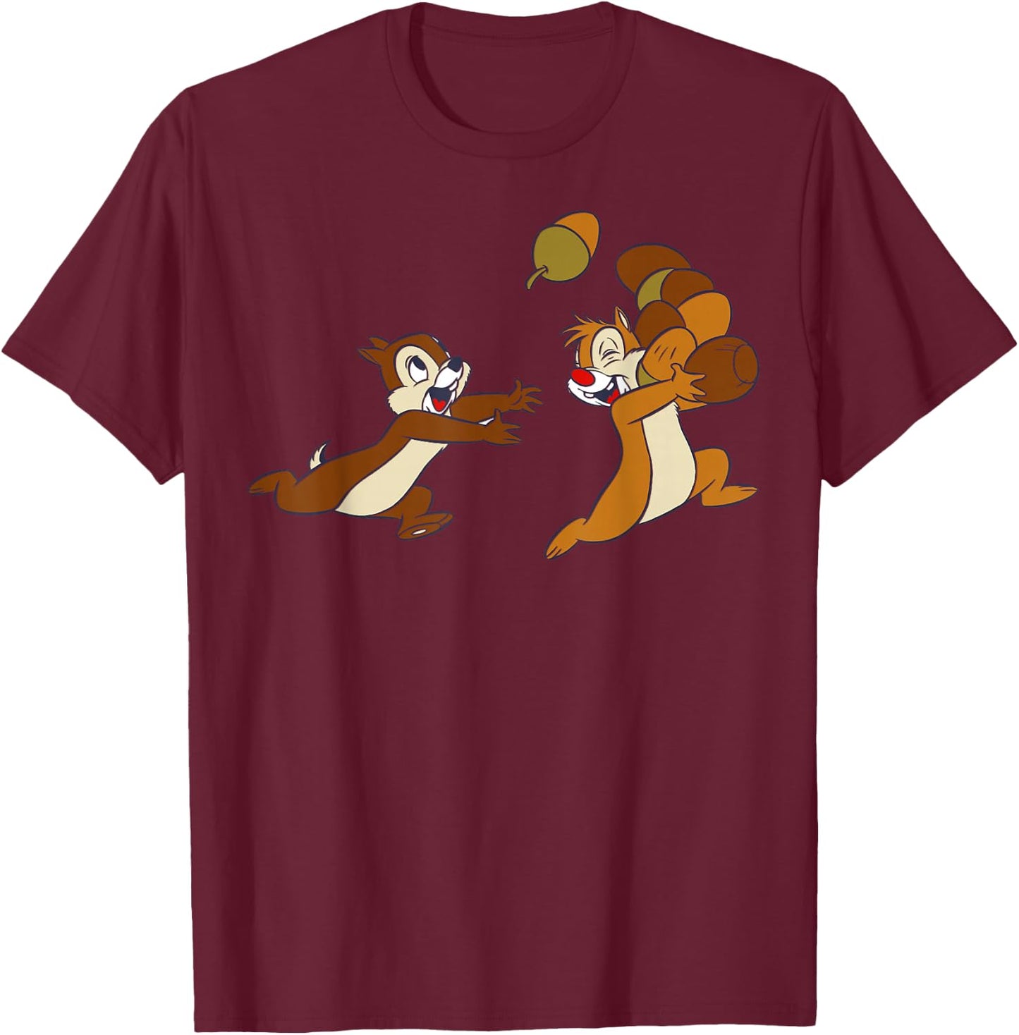 Disney Chip 'N Dale Acorn Chase T-Shirt - T-Shirt | Maroon