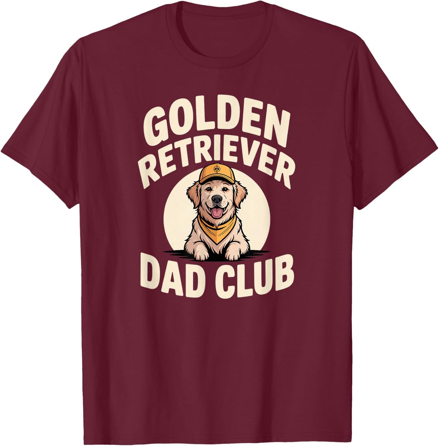 Golden Retriever Dog Dad Club Dog Breed Dad T-Shirt - T-Shirt | Maroon