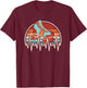 Roller Skate Heartbeat Roller Skating Lover Retro Men Women T-Shirt - T-Shirt | Maroon