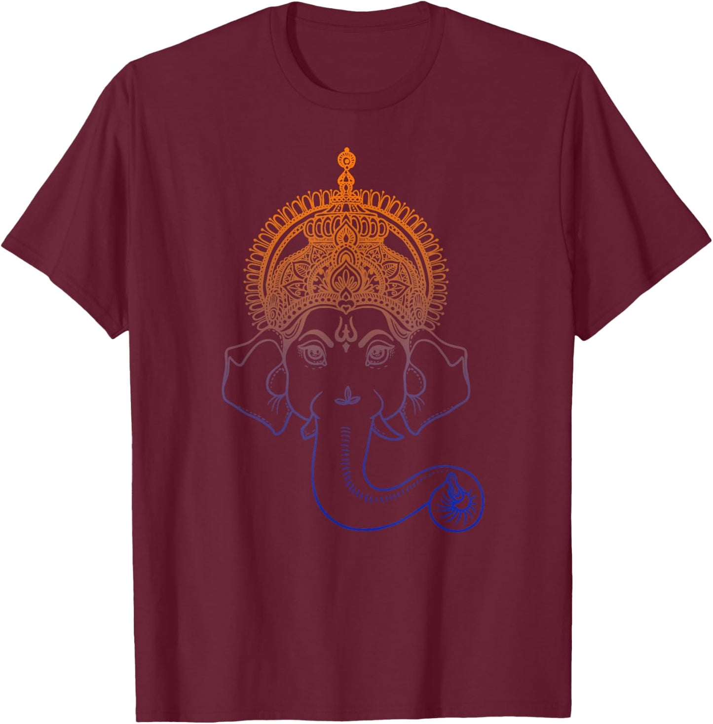 Ganesh Shirt - Hindu Elephant God Spiritual T-Shirt - T-Shirt | Maroon