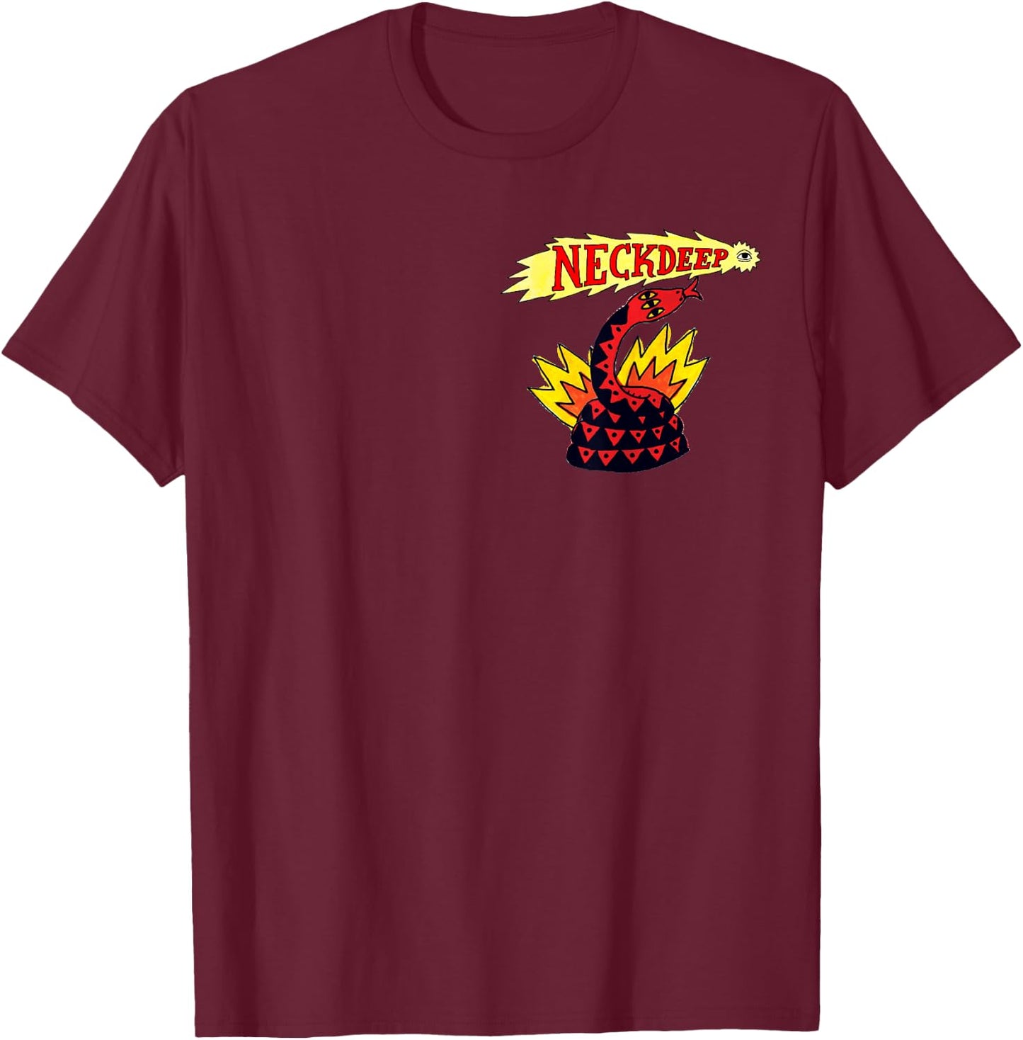 Neck Deep Shooting Eye T-Shirt - T-Shirt | Maroon
