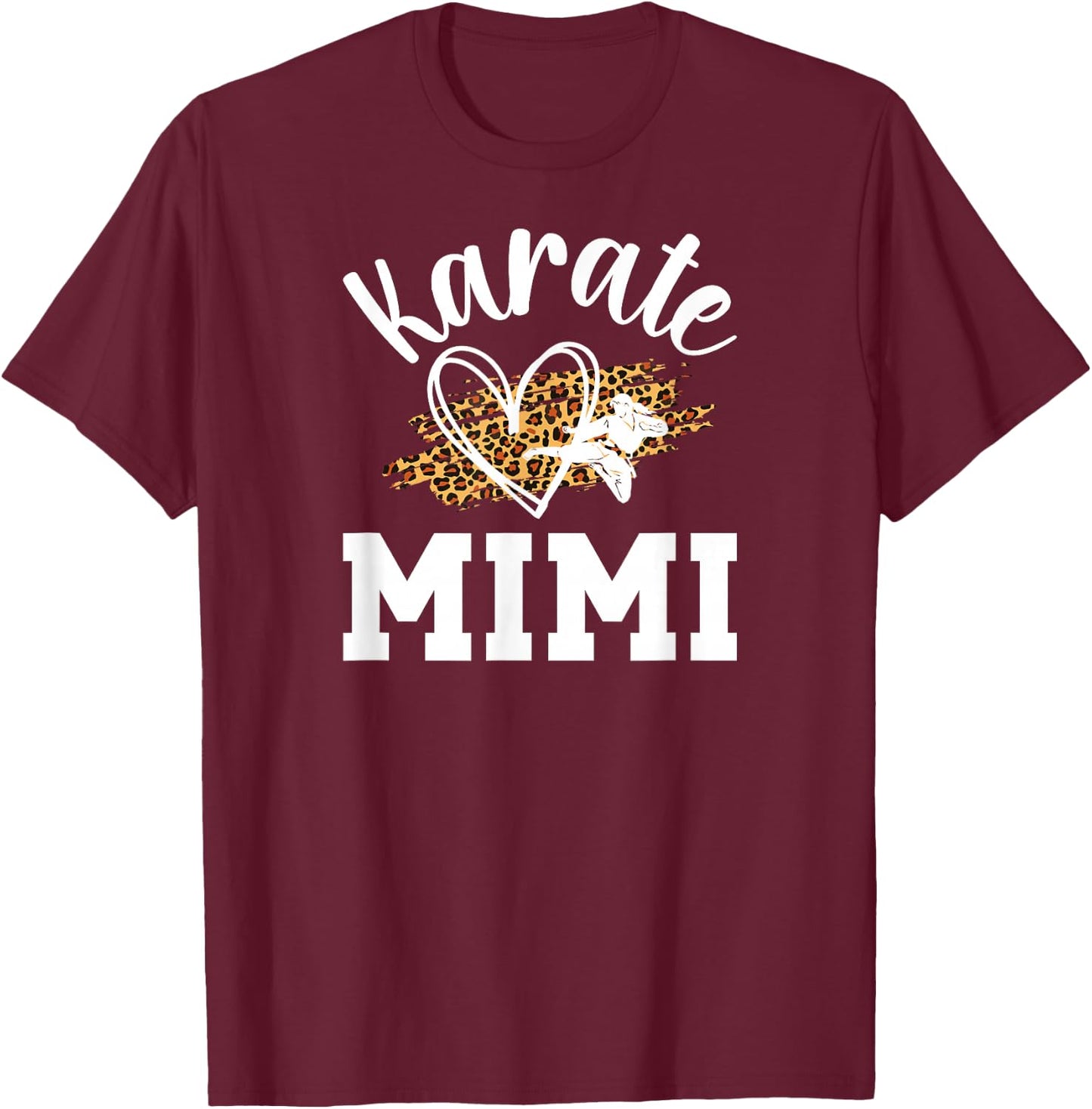 Karate Mimi Leopard Karate Mimi Grandma T-Shirt - T-Shirt | Maroon