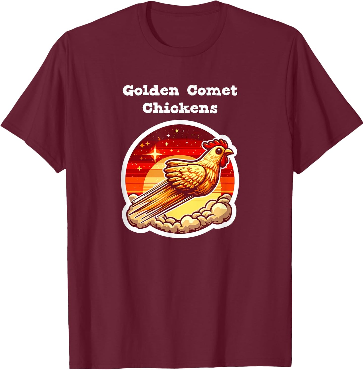 Golden Comet Chicken T-Shirt - T-Shirt | Maroon