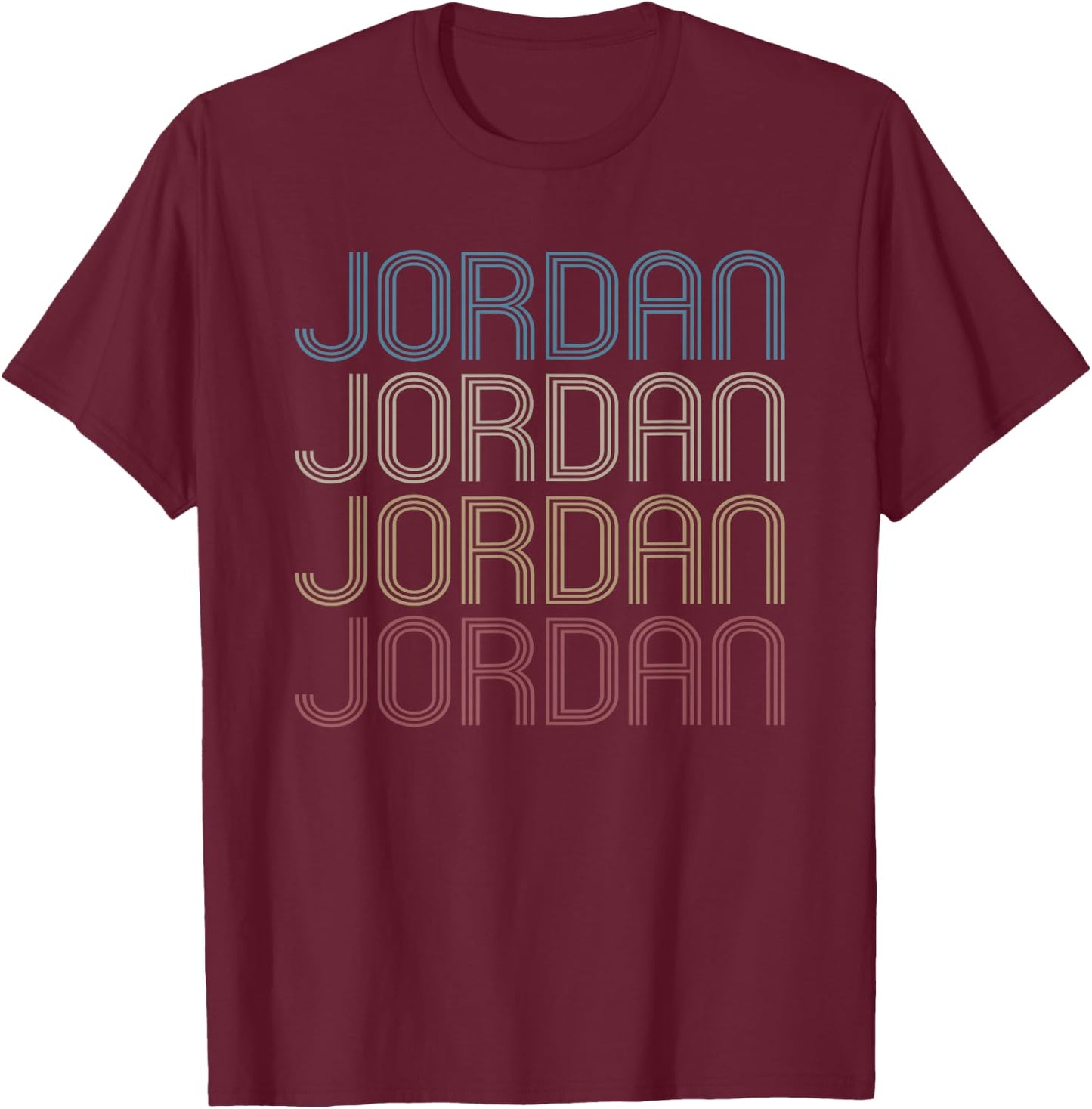 Jordan First Name I Pride Vintage I Jordan Name , black T-Shirt - T-Shirt | Maroon