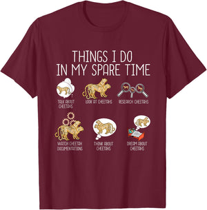 Funny Cheetah Lover Kids African Wild Cat Cheetah T-Shirt - T-Shirt | Maroon