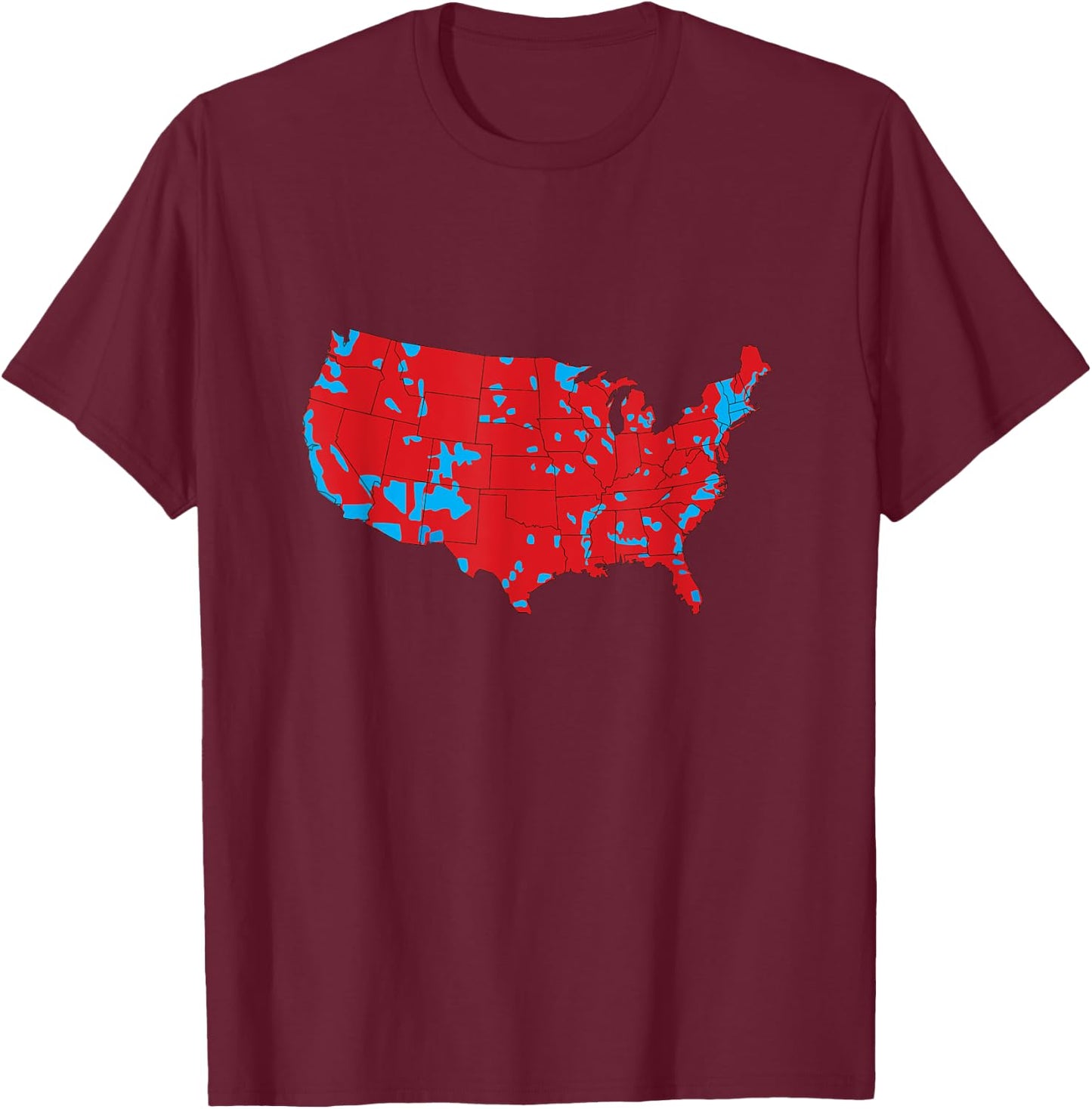 USA Map Election Results Trump T-Shirt - T-Shirt | Maroon