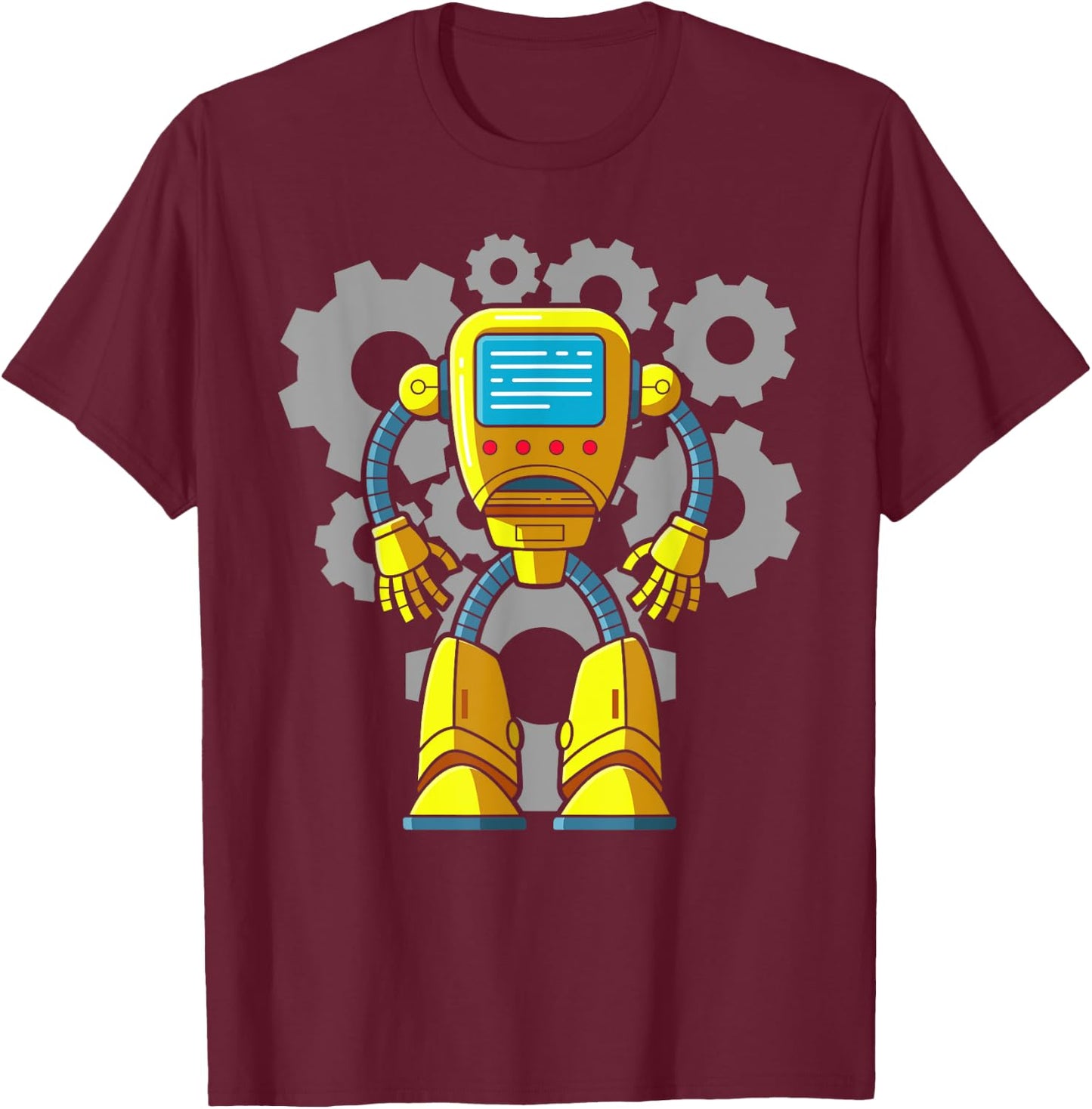 Robotik Kinder Roboter Kostüm Jungen T-Shirt - T-Shirt | Maroon