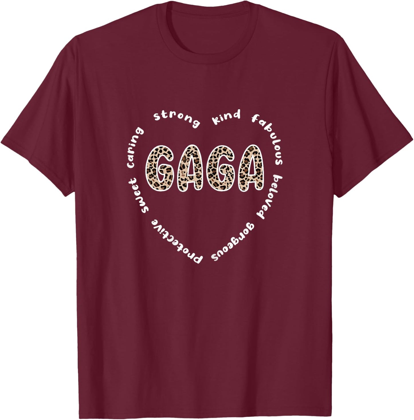 Gaga Heart | Gaga Grandmother Appreciation Gaga Grandma T-Shirt - T-Shirt | Maroon